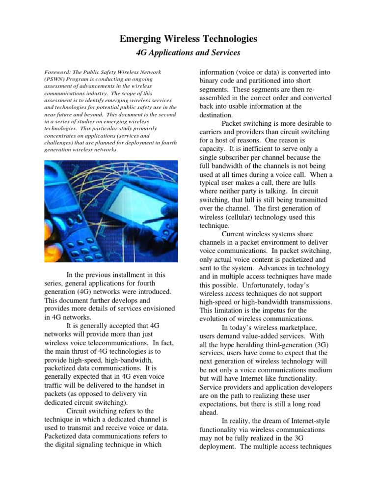 4G Wireless Technologies Overview | PDF | Telecommunication | 4 G