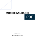 Motor Insurance: Brief Summary Prepared by Tsegaye Amde