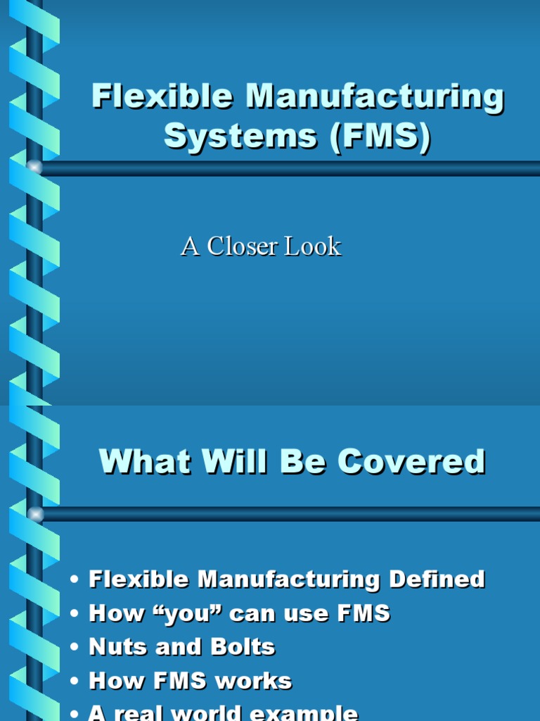 Flexible Manufacturing Systems (FMS) | PDF | Automation | Production ...