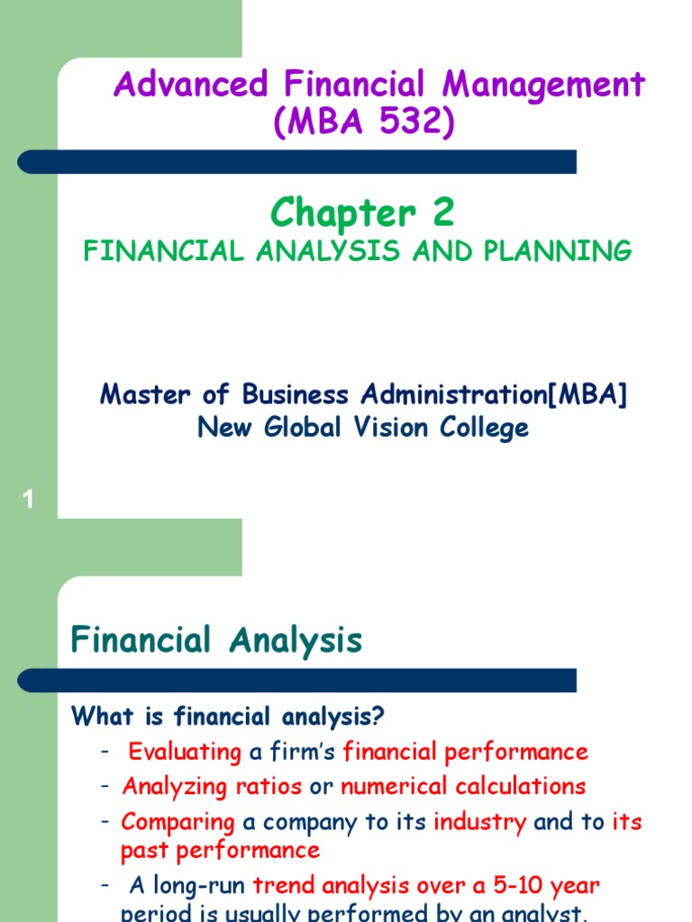 CHAPTER II - Financial Analysis and Planning | PDF | Equity (Finance ...