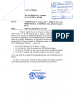 Acta de Transferencia Terreno Santa Anita - Municipalidad José María Arguedas