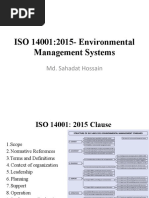 ISO 14001:2015-Environmental Management Systems: Md. Sahadat Hossain