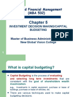 CHAPTER V - Investment Decision Making - Capital Budgeting