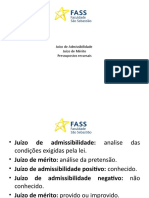 Aula 3 e 4 - Juizo de Admissibilidade e Juízo de Mérito