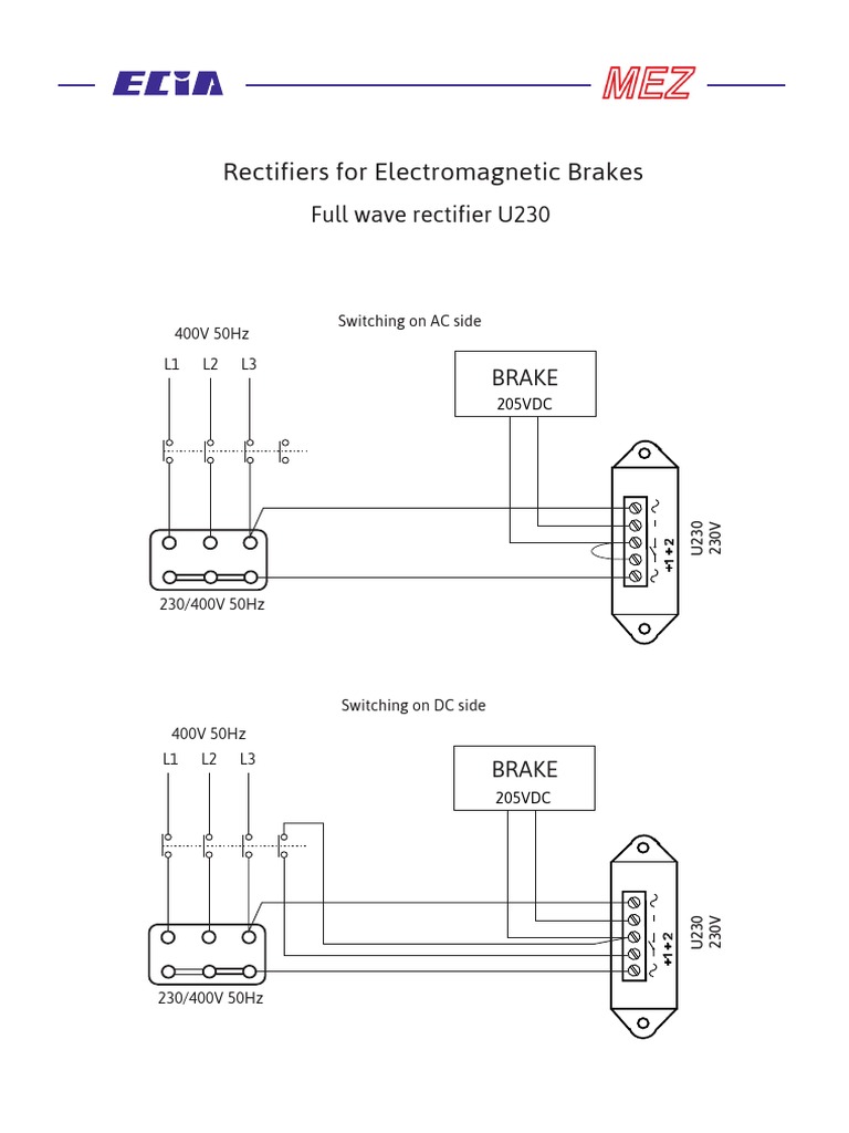 Electromagnetic Brake Rectifier Guide | PDF | Science & Mathematics ...