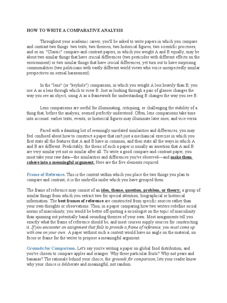 How To Write A Comparative Analysis | PDF | Communism | Frantz Fanon