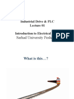 Sarhad University Peshawar: Industrial Drive & PLC Introduction To Electrical Drive