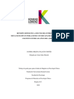 Efectos de intervenciones metacognitivas en discapacidad y deterioro cognitivo 1998-2020