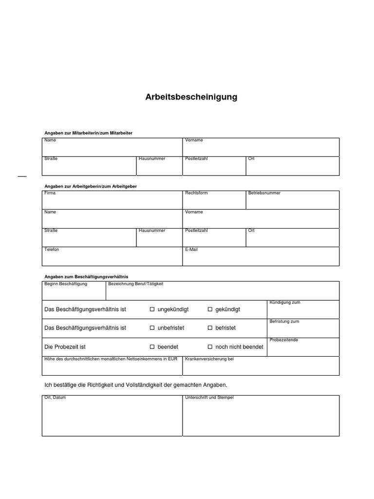 arbeitsagentur arbeitsbescheinigung arbeitgeber