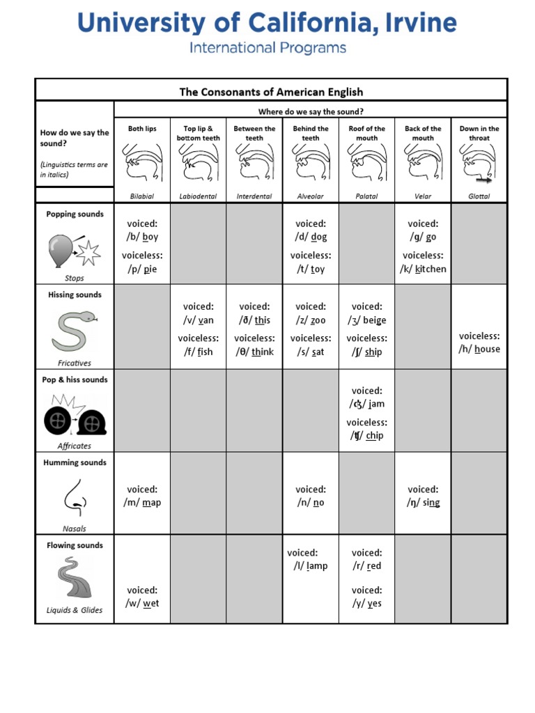 American English Consonant Sounds Guide | PDF | Phonetics | Linguistics
