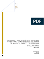 PR-SGI-01 Programa Prevencion Del Consumo de Alcohol, Tabao y Sustancias Psicoactivas V1