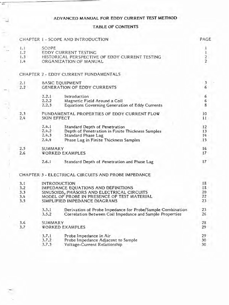Advanced Manual Eddy Current Testing | PDF | Inductor | Magnetic Field