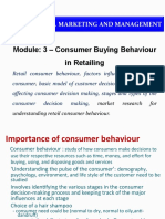 Module: 3 - Consumer Buying Behaviour in Retailing: Fsd2025 - Retail Marketing and Management