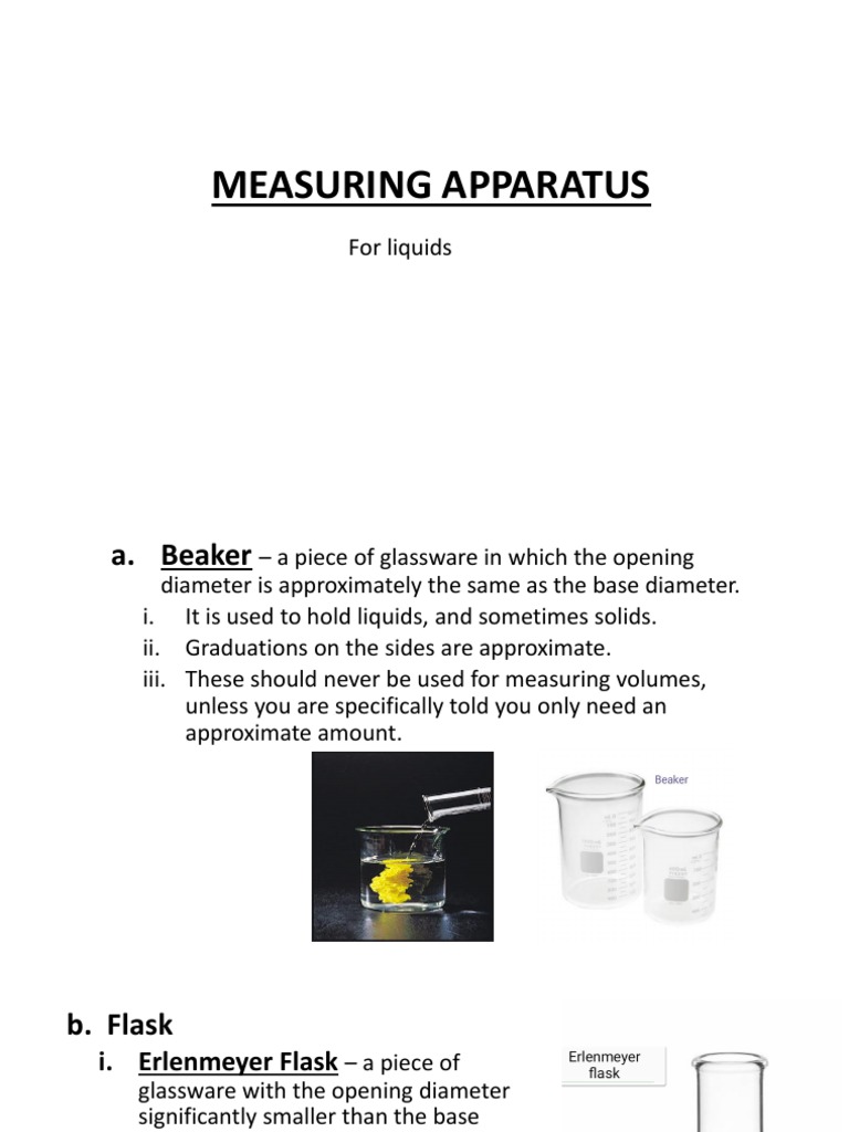 Essential Liquid Measurement Tools | PDF | Laboratory Equipment ...