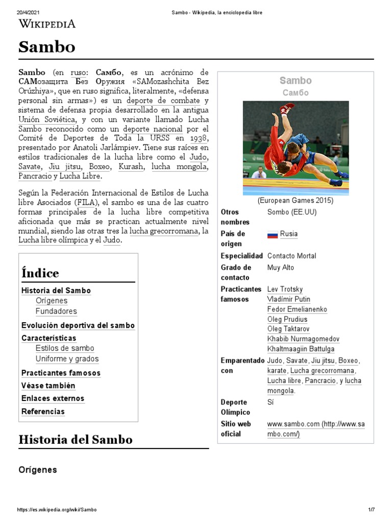 Sambo | PDF | Deportes de combate | Deportes