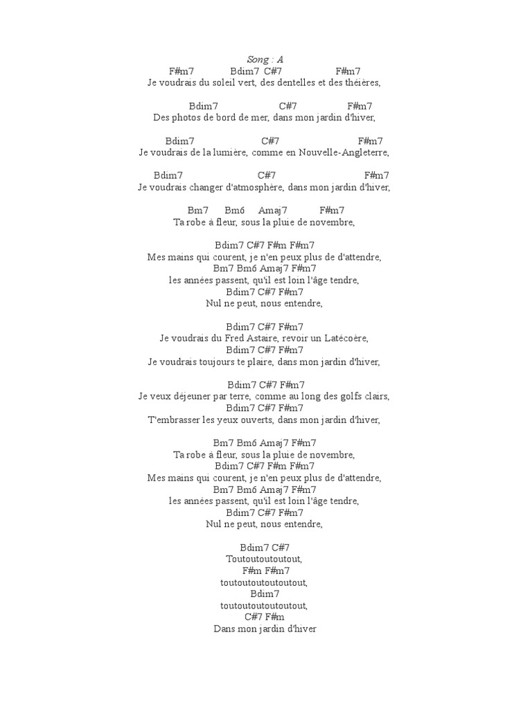 Jardin D'hiver Ukulele PDF