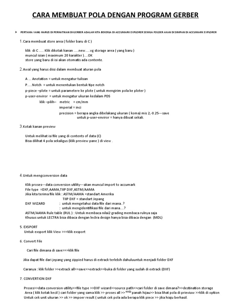 Panduan Membuat Pola dengan Gerber | PDF | Komputer