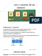 MATEMATICAS - Antecesor y Sucesor Repaso