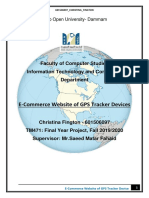 E-Commerce Website of GPS Tracker Devices: Faculty of Computer Studies Information Technology and Computing Department