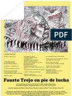 Cartel Del Homenaje Al Dr. Fausto Trejo Fuentes, Con Arte Gráfico de Paulino García