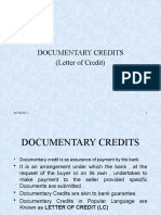 Documentary Credits (Letter of Credit)