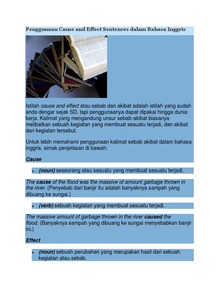 Cause Effect Signal Words | PDF