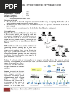 Experiment 1 - Introduction To Network Devices