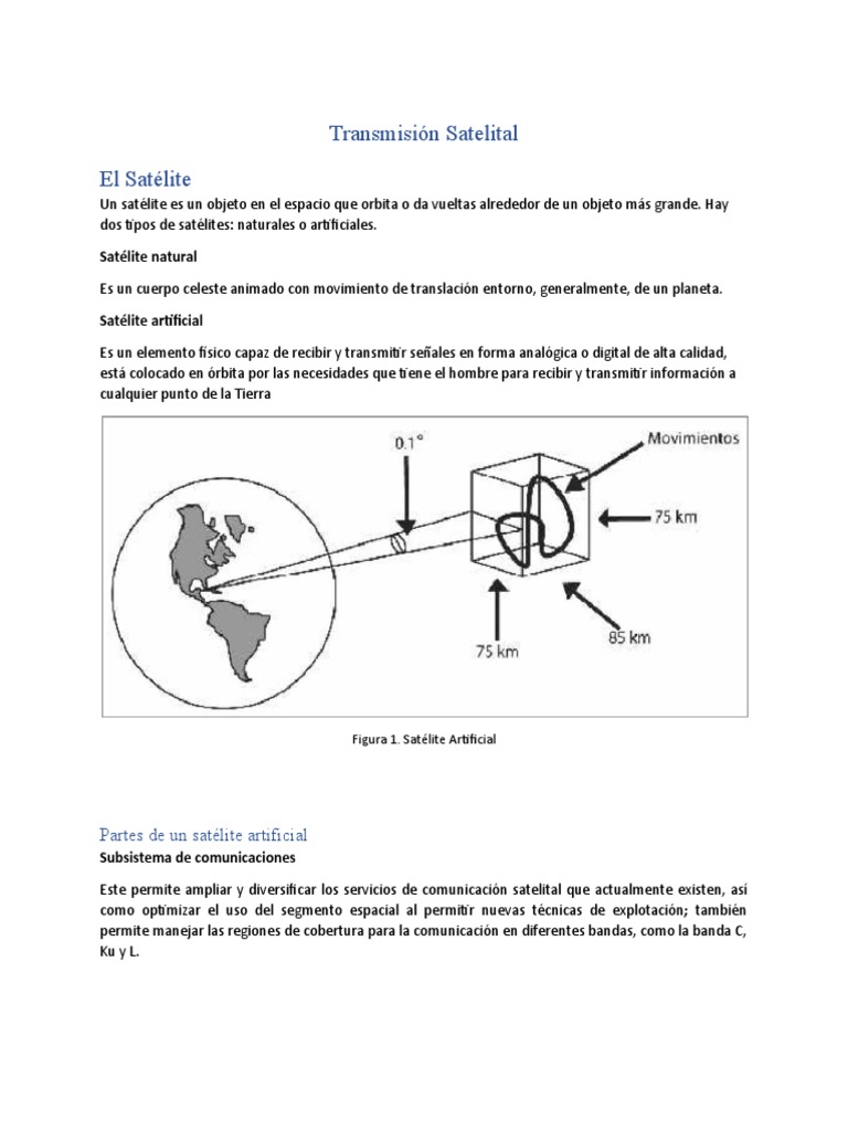 Transmisión Satelital PDF Satélite de Comunicaciones Televisión