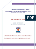 Manonmaniam Sundaranar University: B.A. English - Iii Year