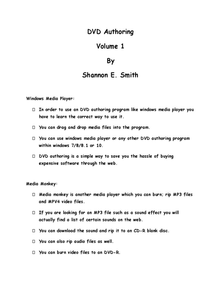 DVD Authoring Volume 1 | PDF | Dvd | Video Clip