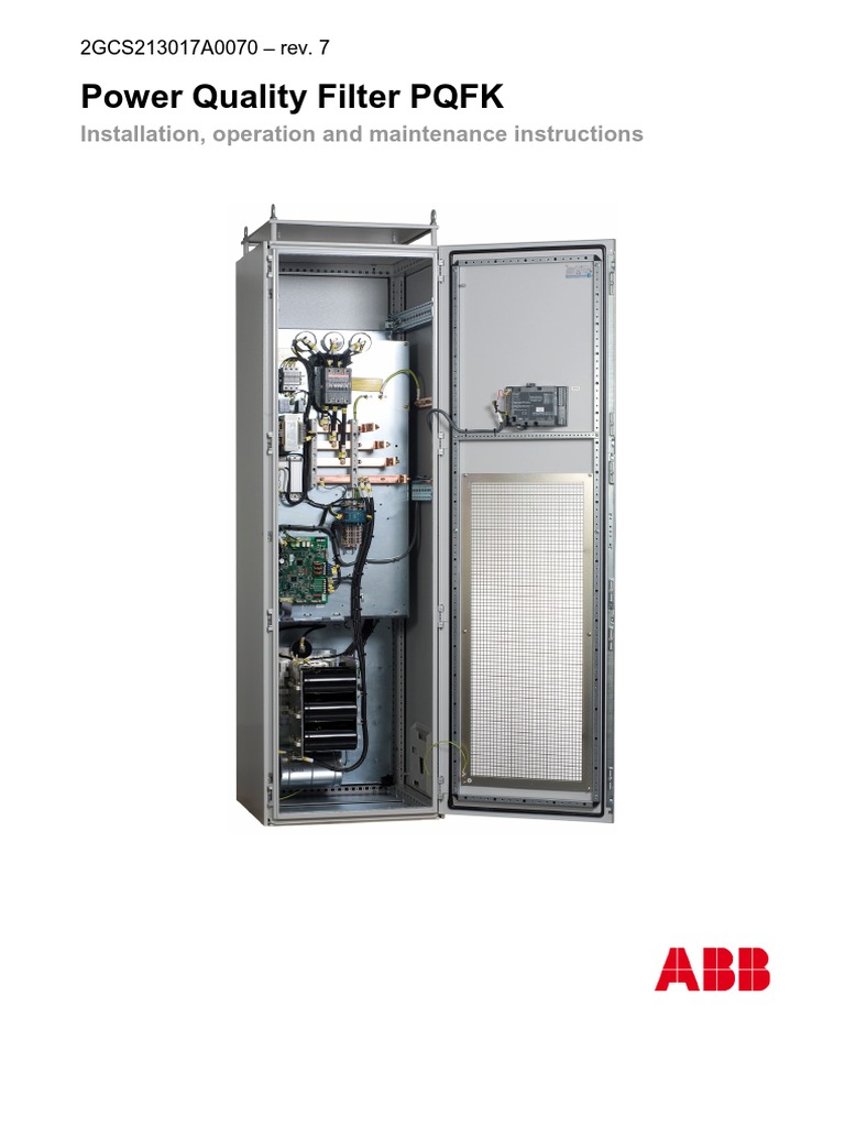 2GCS213017A0070 Manual Power Quality Filter PQFK PDF Electronic