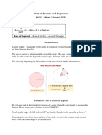 Area of Sectors and Segments - Form 4