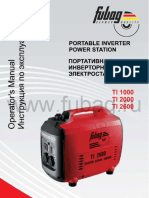 Operator's Manual for FUBAG Generator