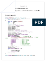 Aceasta Lucrare A Fost Verificata Cu o Nota de 9!: Tema: "Grafica de Tip Rastru Si Vectoriala Si Realizarea Scenelor 2D