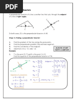 Perpendicular Bisector Notes