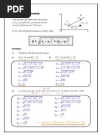 Distance Formula Notes