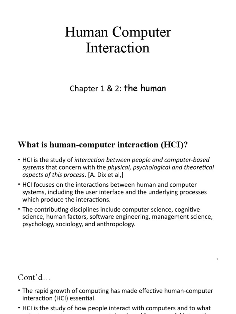Human Computer Interaction | PDF | Human–Computer Interaction | Memory