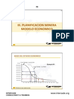 Iii. Planificacion Minera Modelo Economico: Bases Del Estudio Economico