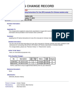 Engineering Change Record: Updating Instructions For Use (IFU) Manuals (For Chinese Markets Only)