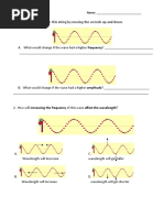 PhET Waves on a String Lab Guide | PDF | Frequency | Waves