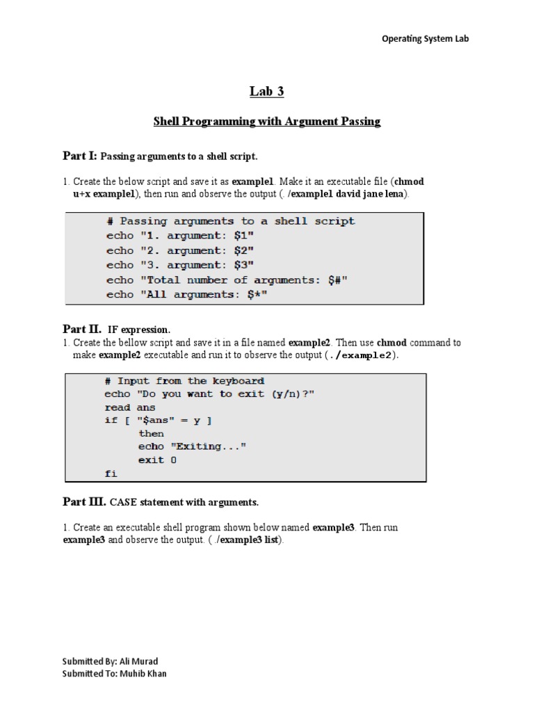 Shell Programming With Argument Passing | PDF | Filename | Operating System