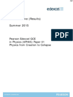 June 2015 MS - Unit 5 Edexcel Physics A-Level