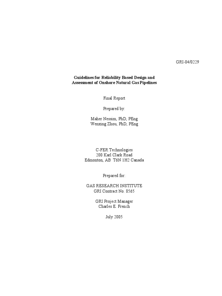 Guidelines For Reliability Based Design Pdf Reliability Engineering