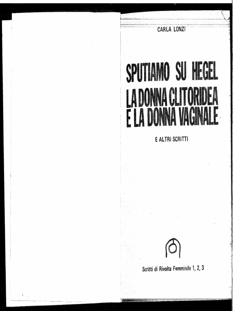 Lonzi Carla Sputiamo Su Hegel PDF