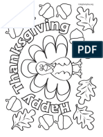 Thanksgiving Coloring Page