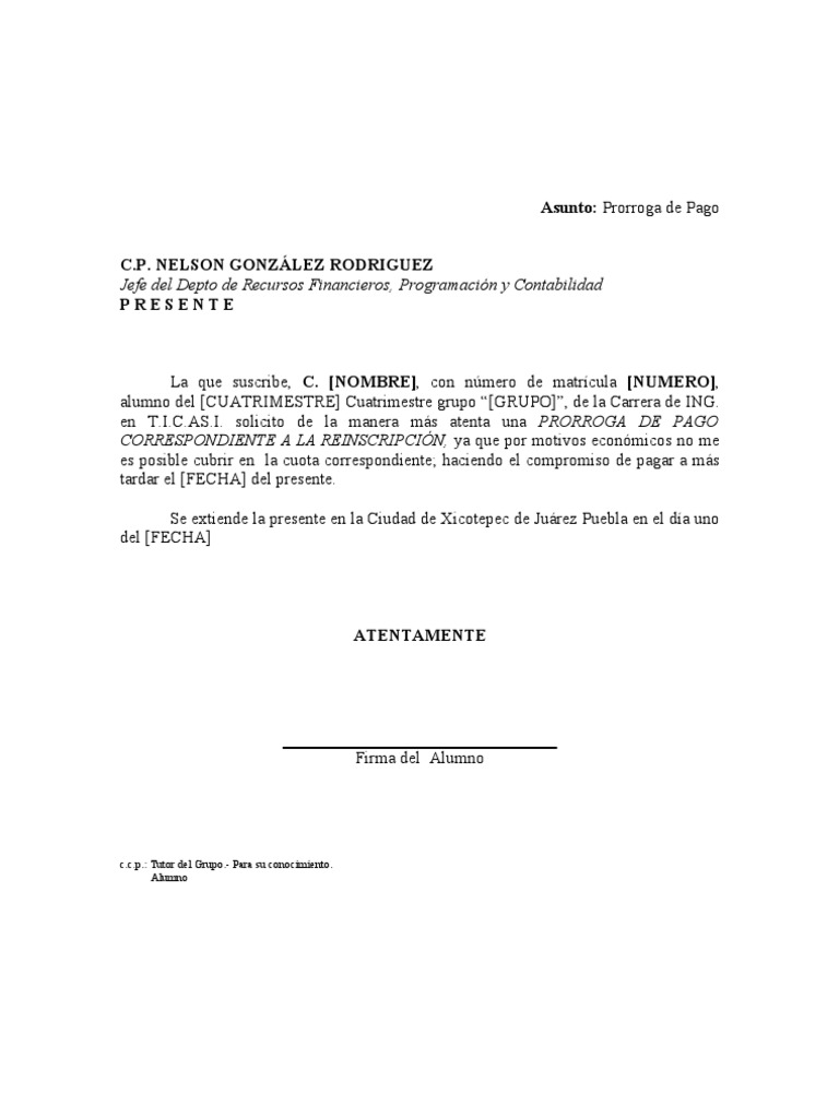 ¿Qué es la prórroga de pago