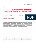 Security, Surveillance, Freedom, and Human Rights in A Digital Age