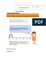 Régua e pontos na reta numérica