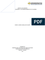 Artículo de Opinión - Desarrollo Empresarial Colombiano