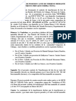 Transferencia de Posesion Lote de Terreno Mediante Documento Privadocompra Venta Victoria Suarez Panebra